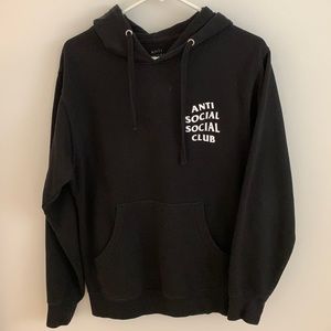 Anti social social club black hoodie women’s size S